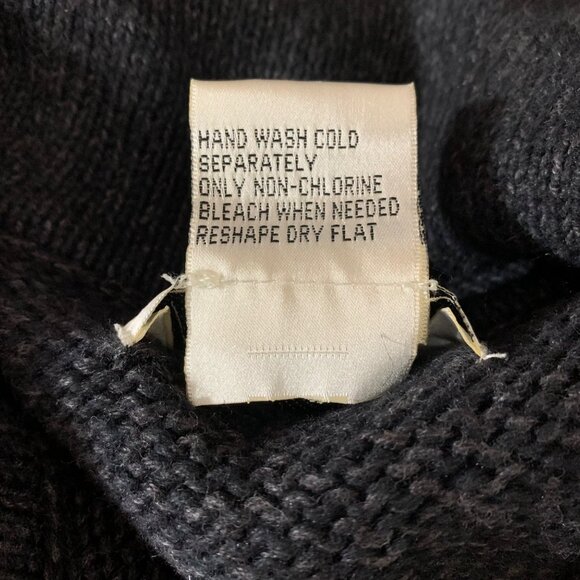 Mandal Bay Womens Charcoal Gray Knit Cardigan Embroidered Leaves Full Zip SZ L - Picture 6 of 6